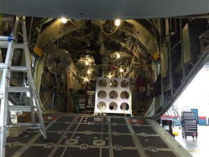 Inside the tail of the Science Airplane 