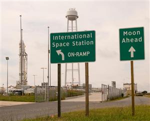 International Space Station On-Ramp ~ Moon Ahead 